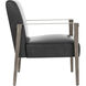Earl Ash Grey / Brentwood Charcoal Leather Lounge Chair